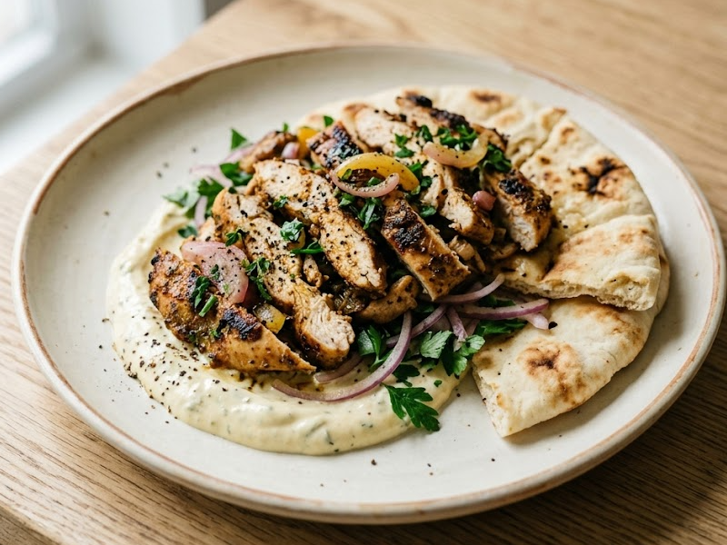 Chicken Shawarma with Yogurt Sauce