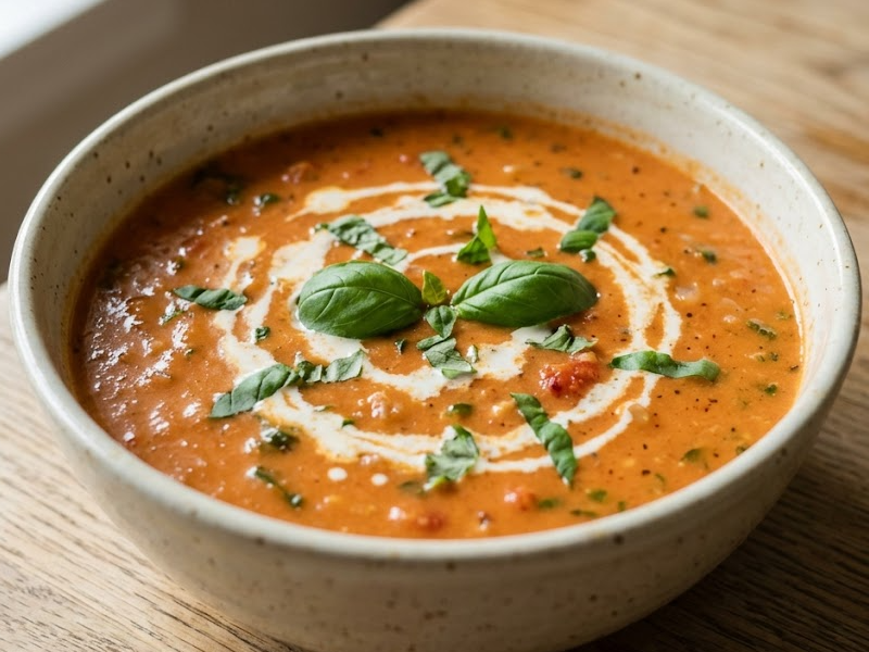 Tomato Basil Soup Recipe (Applebee's Copycat) + Video