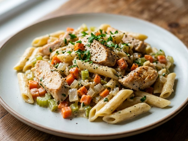 One Pot Creamy Chicken Pasta
