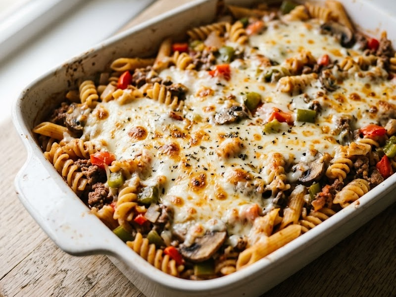 Loaded Pizza Pasta Casserole