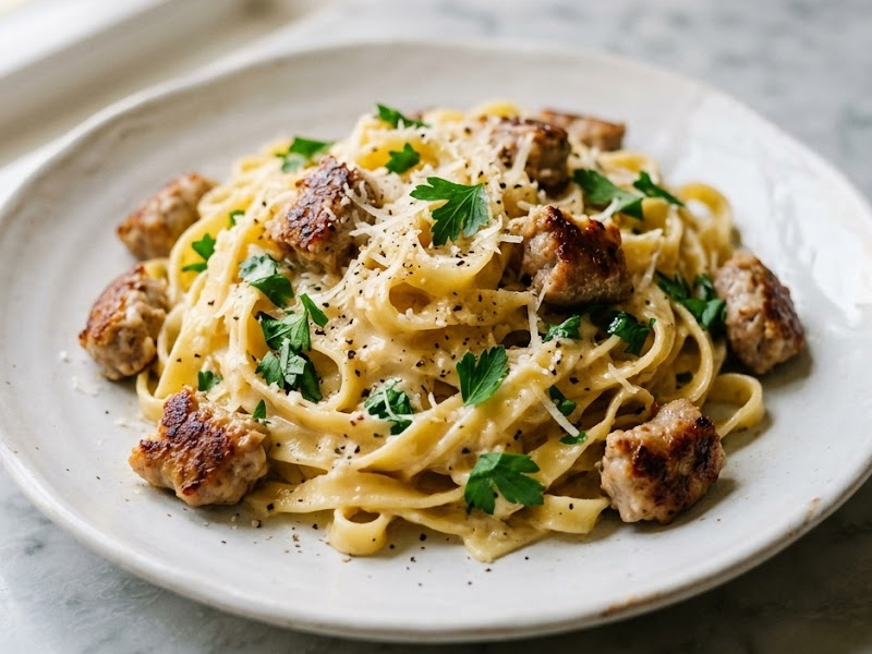 Easy Sausage Carbonara