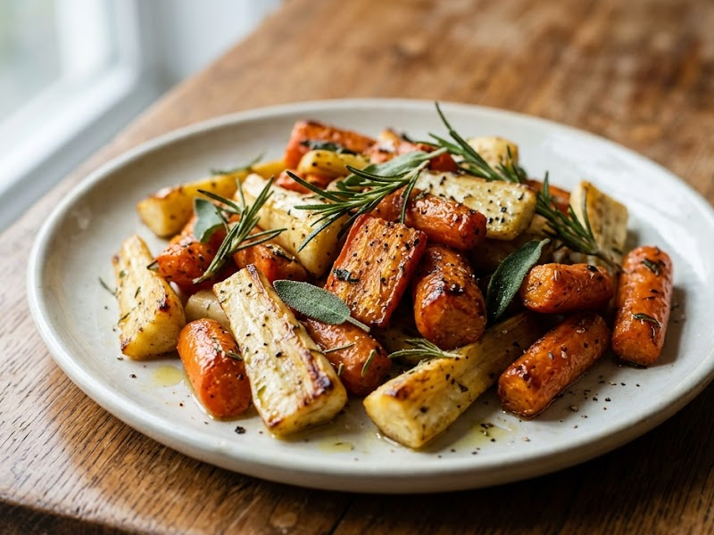 Roasted Carrots and Parsnips With Fresh Herbs