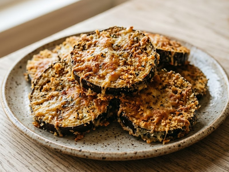 Garlic Parmesan Baked Eggplant