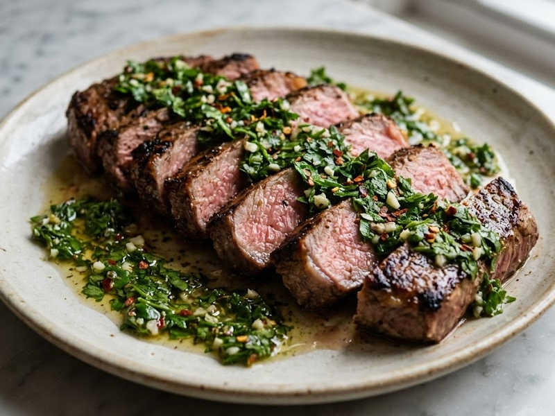 Steak with Argentine Herb Sauce