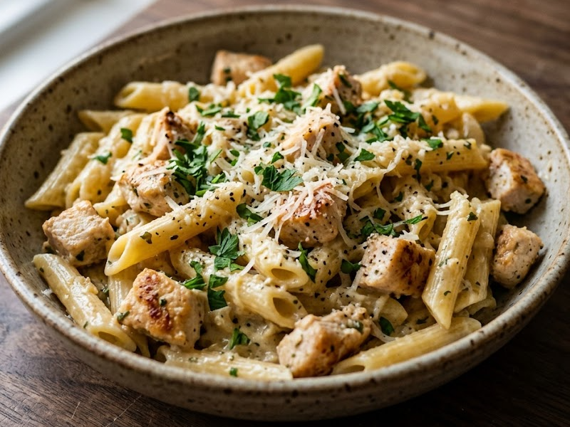 One-pan chicken alfredo