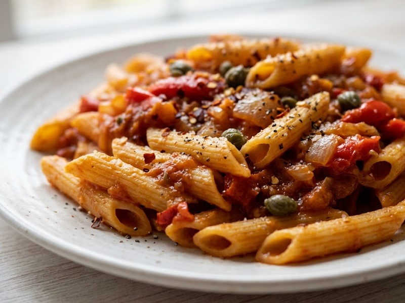 Penne with Red Pepper Sauce