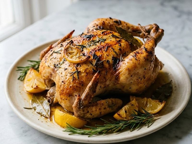 Whole roast chicken