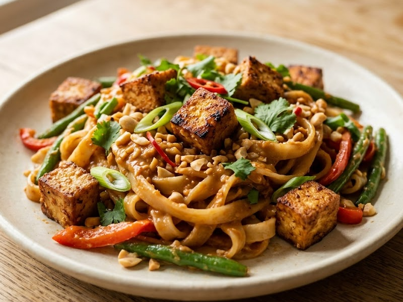 Peanut Tofu Noodles