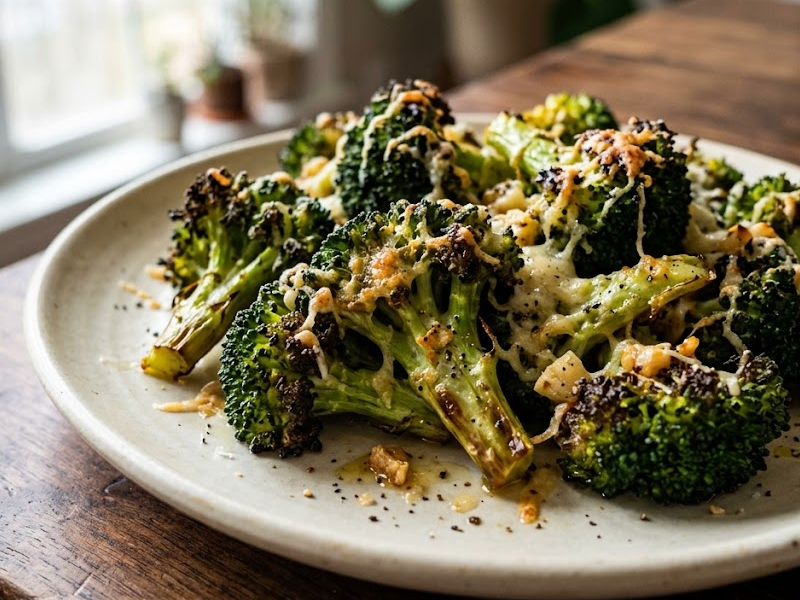 Cheesy & Garlicky Roasted Broccoli