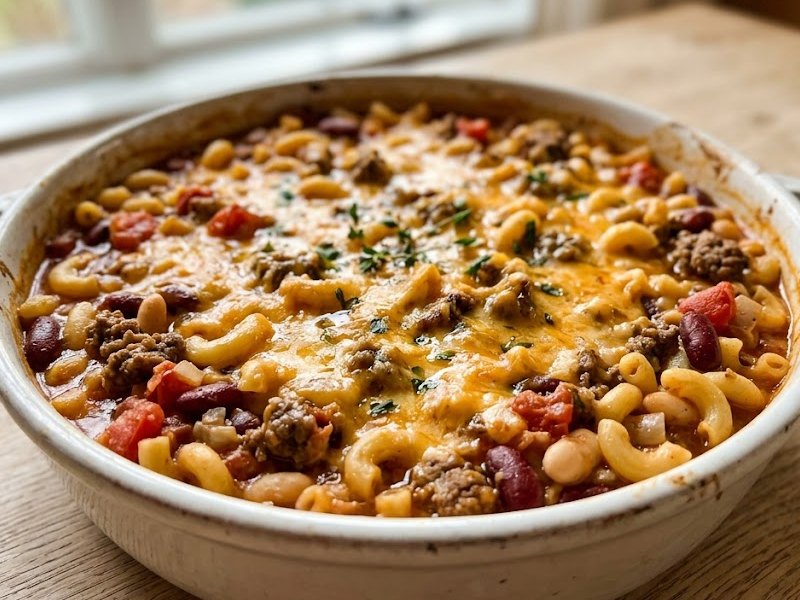 One Pot Chili Mac and Cheese