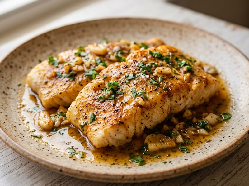 Garlic Butter Cod Fish Recipe - (Ready in 15 Minutes)