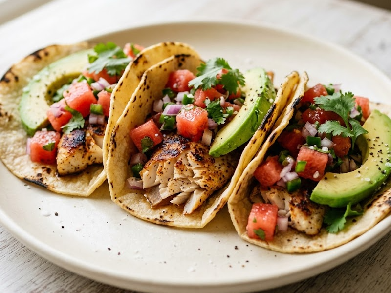 Grilled Fish Tacos With Watermelon Salsa