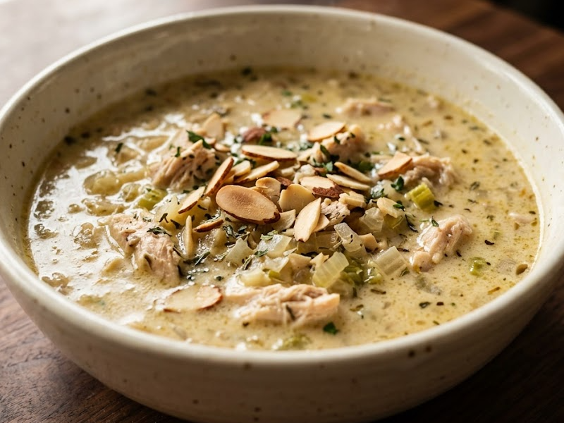 Creamy Chicken Almond Soup