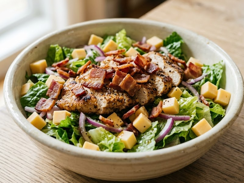 Chicken, Cheddar, and Bacon Salad