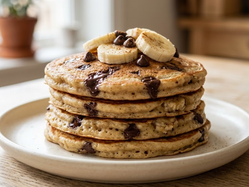 Banana Chocolate Chip Pancakes