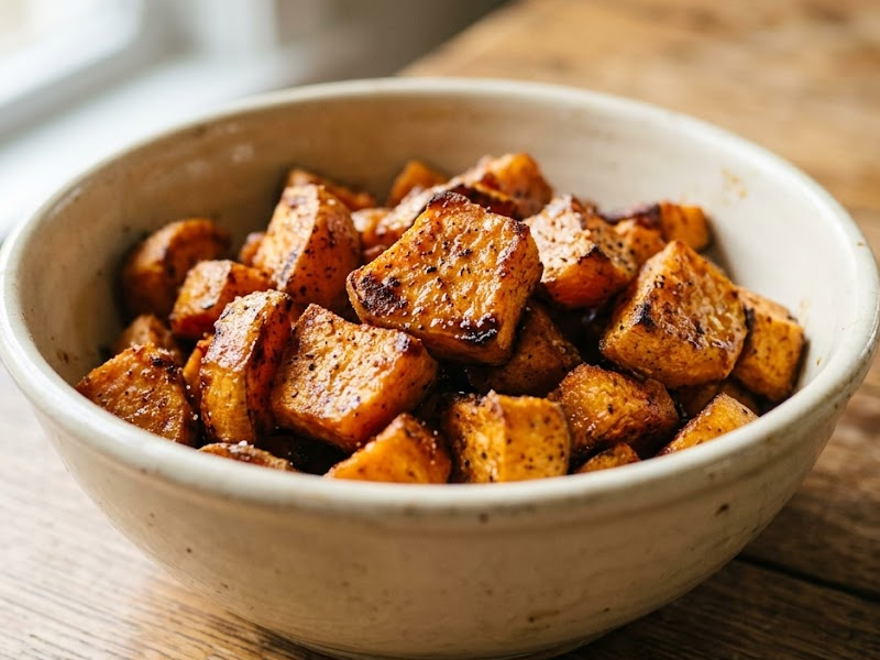 Chili-Roasted Sweet Potato Nuggets