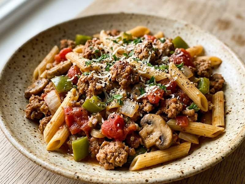 Turkey Sausage with Pasta
