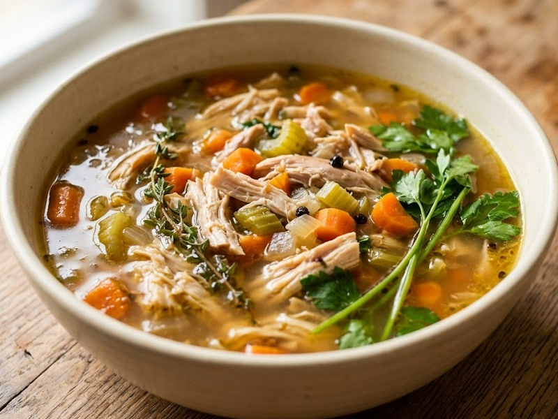 Leftover Roast Chicken Stock