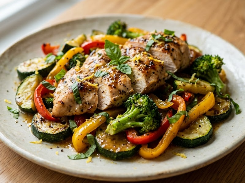Lemon Grilled Chicken Primavera Medley
