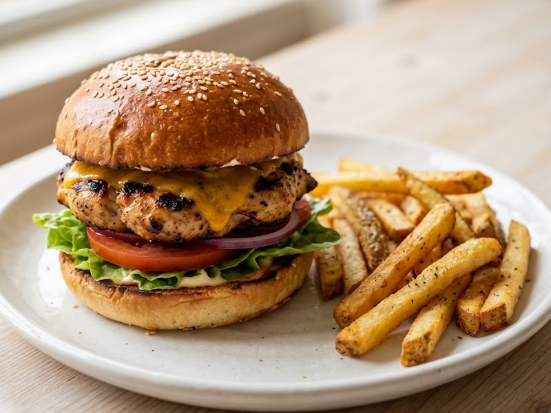 Chicken Burgers & Fries