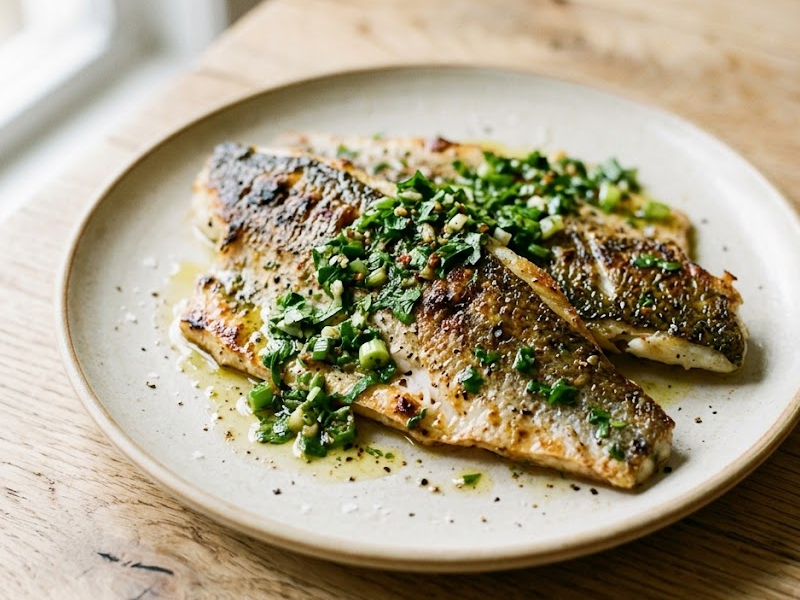 Grilled Pickerel with Charmoulah