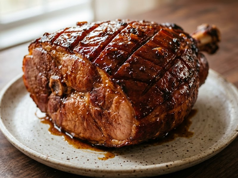 Orange-Balsamic Glazed Ham