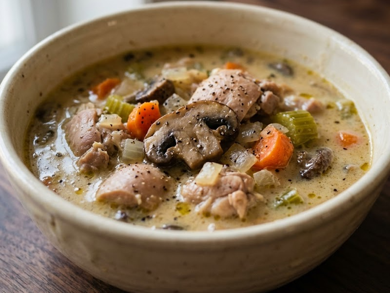 Creamy Chicken and Mushroom Soup