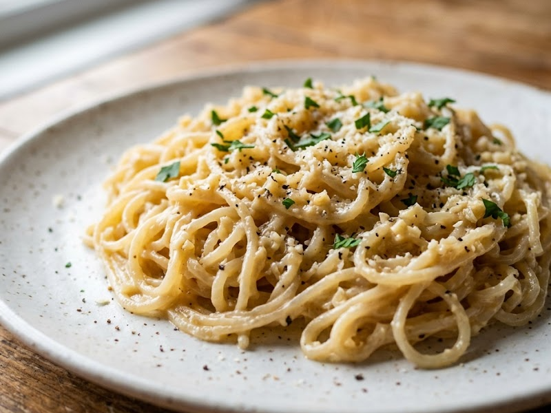 The Best Shirataki Noodles Recipe (Garlic Parmesan)