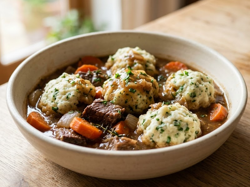 Beef Stew with Parsley Dumplings