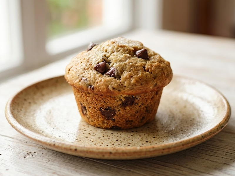 Perfect Banana Chocolate Chip Muffins! Fluffy & Moist!