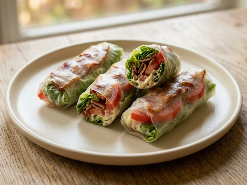 BLT Rice Paper Rolls
