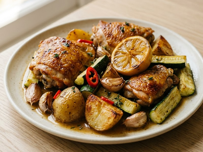 One-pan simple summer chicken