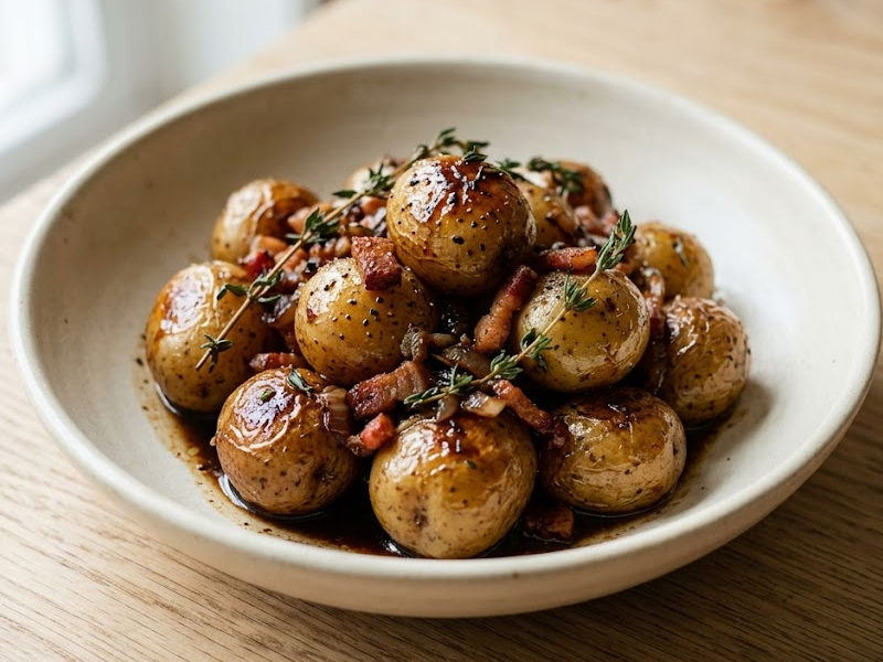 Balsamic Braised Baby Potatoes