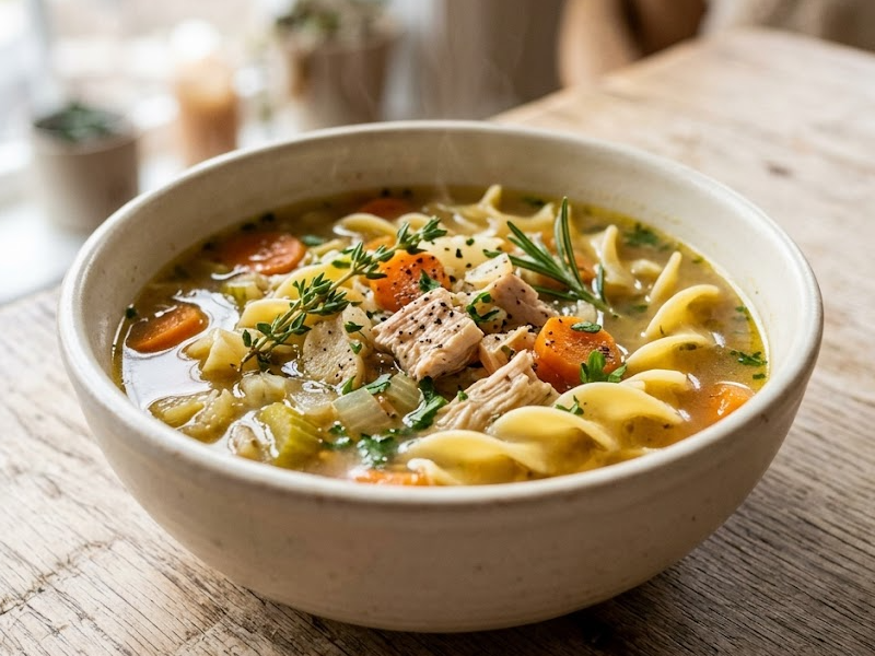 A Cozy Crock-Pot Chicken Noodle Soup