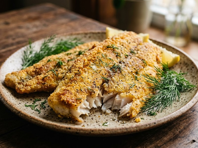 Pan-Fried Cornmeal-Crusted Pickerel