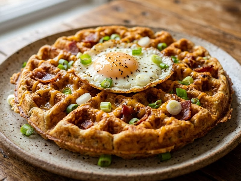 Easy Bacon Cheese Waffle
