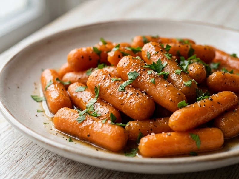Simple Honey Glazed Baby Carrots