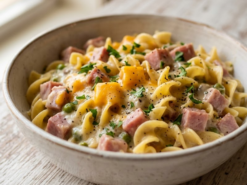 Easy Ham and Noodles