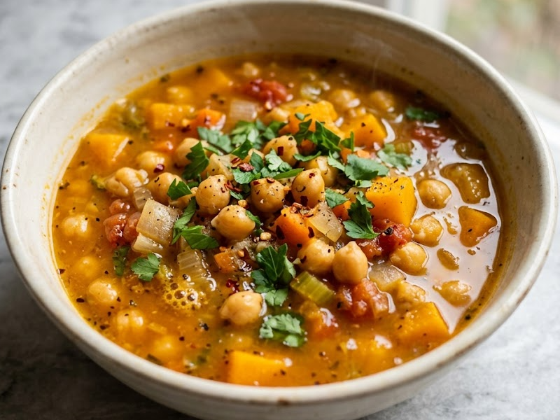 New England Soup Factory's Spicy Chickpea and Butternut Soup
