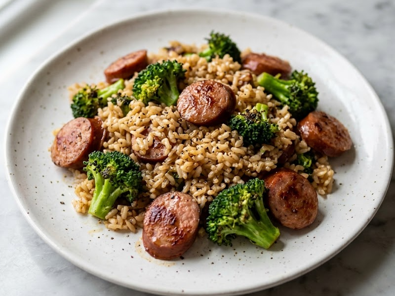 Smoked Sausage and Rice (One Skillet Meal)