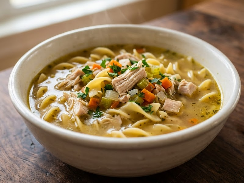 Hard Rock Cafe Homemade Chicken Noodle Soup