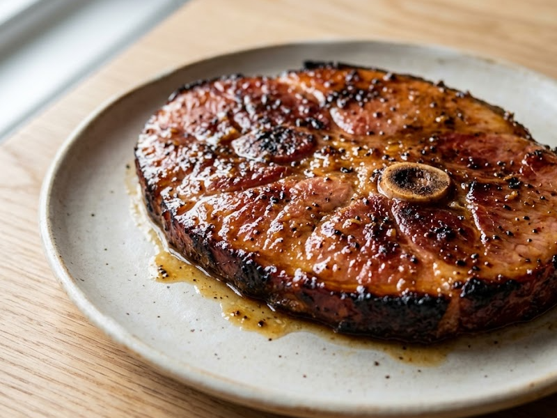Honey Broiled Ham Steak