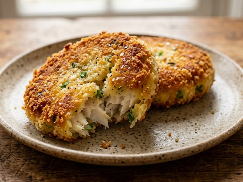 Crispy Potato Fish Cakes with Cod