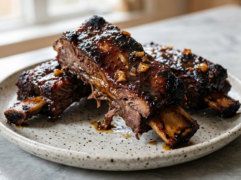 Honey Garlic Barbecue Beef Ribs