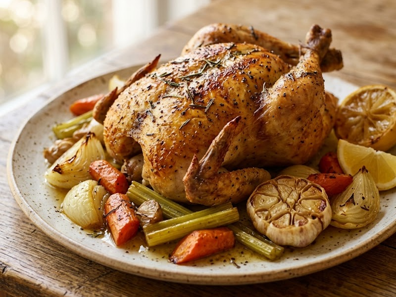 Easy roast chicken