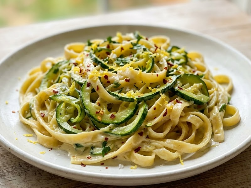 Creamy Zucchini Fettuccine