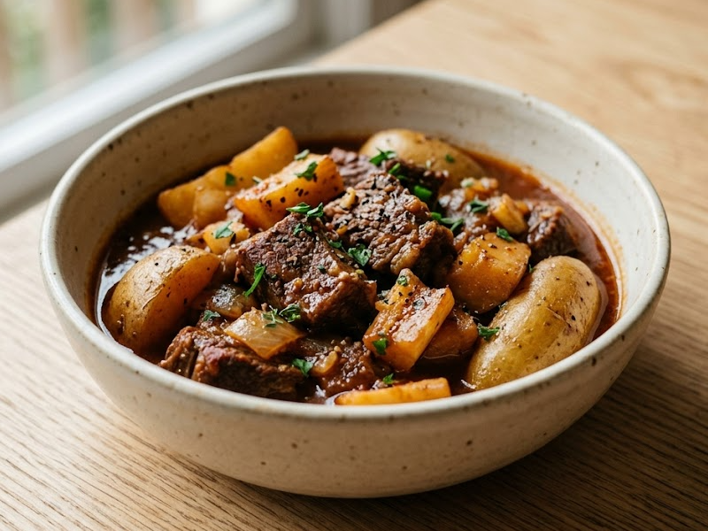 Beef Stew with Potatoes and Parsnips